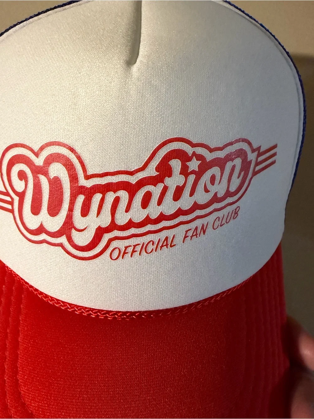 Wynonna Judd OTTO White and Red Wynation Trucker Hat